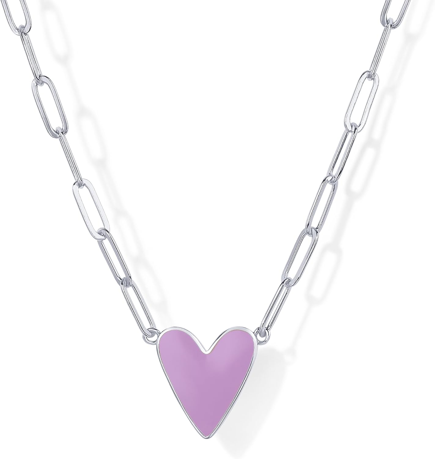 PAVOI - Collar con colgante de corazón esmaltado chapado en oro de...
