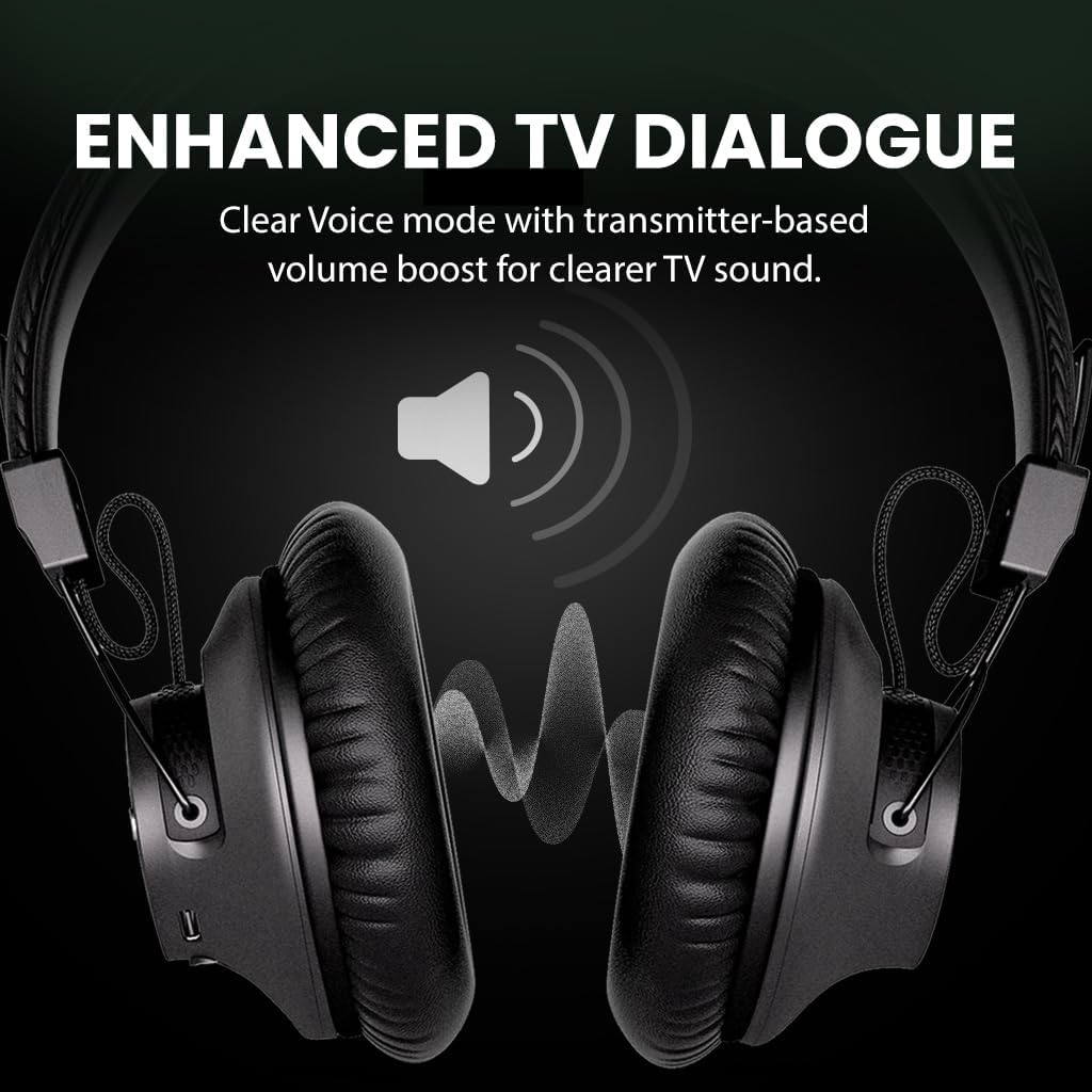 Avantree HT5009 Plus - Auriculares inalámbricos para TV con transmi...