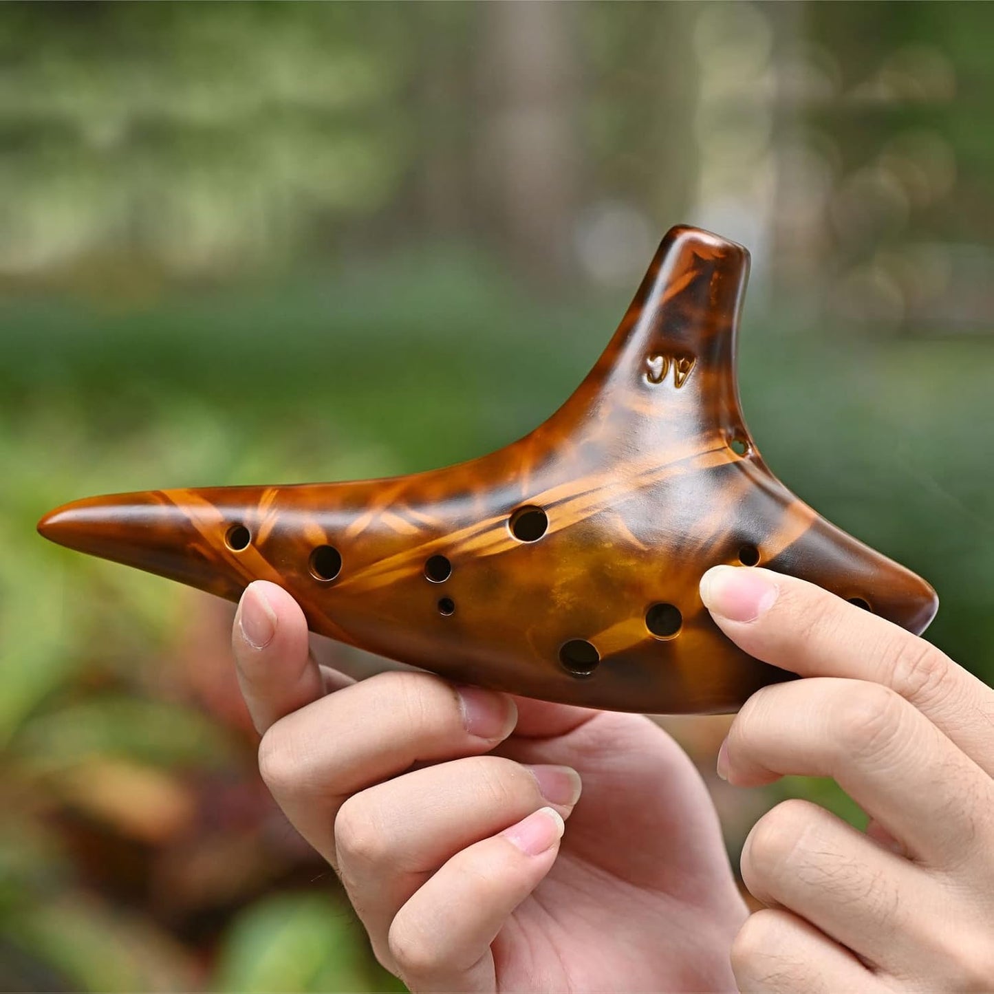 Ocarina, 12 agujeros, Do Alto, ocarinas de cerámica con libro de ca...