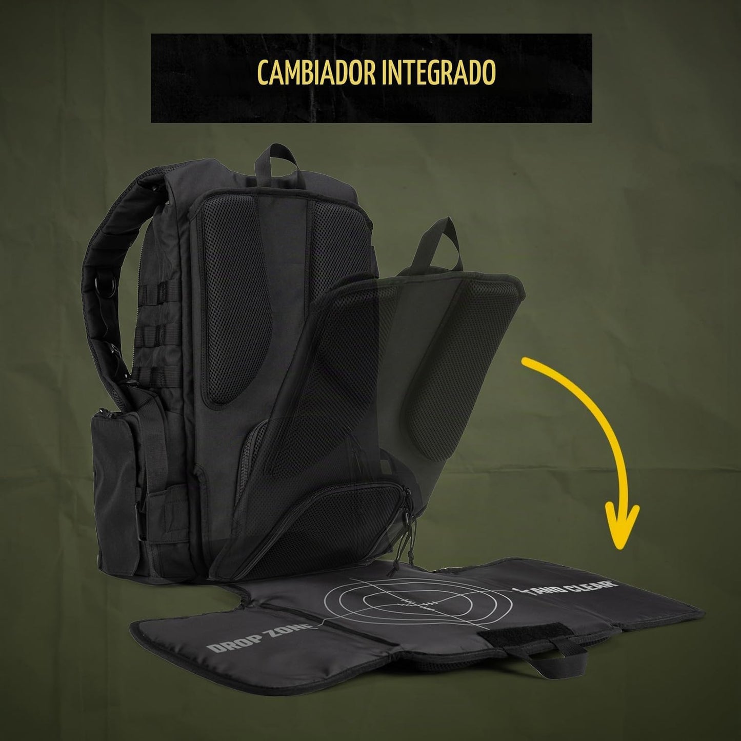 Tactical Baby Gear Daypack Mochila Táctica de Pañales para Papás -...