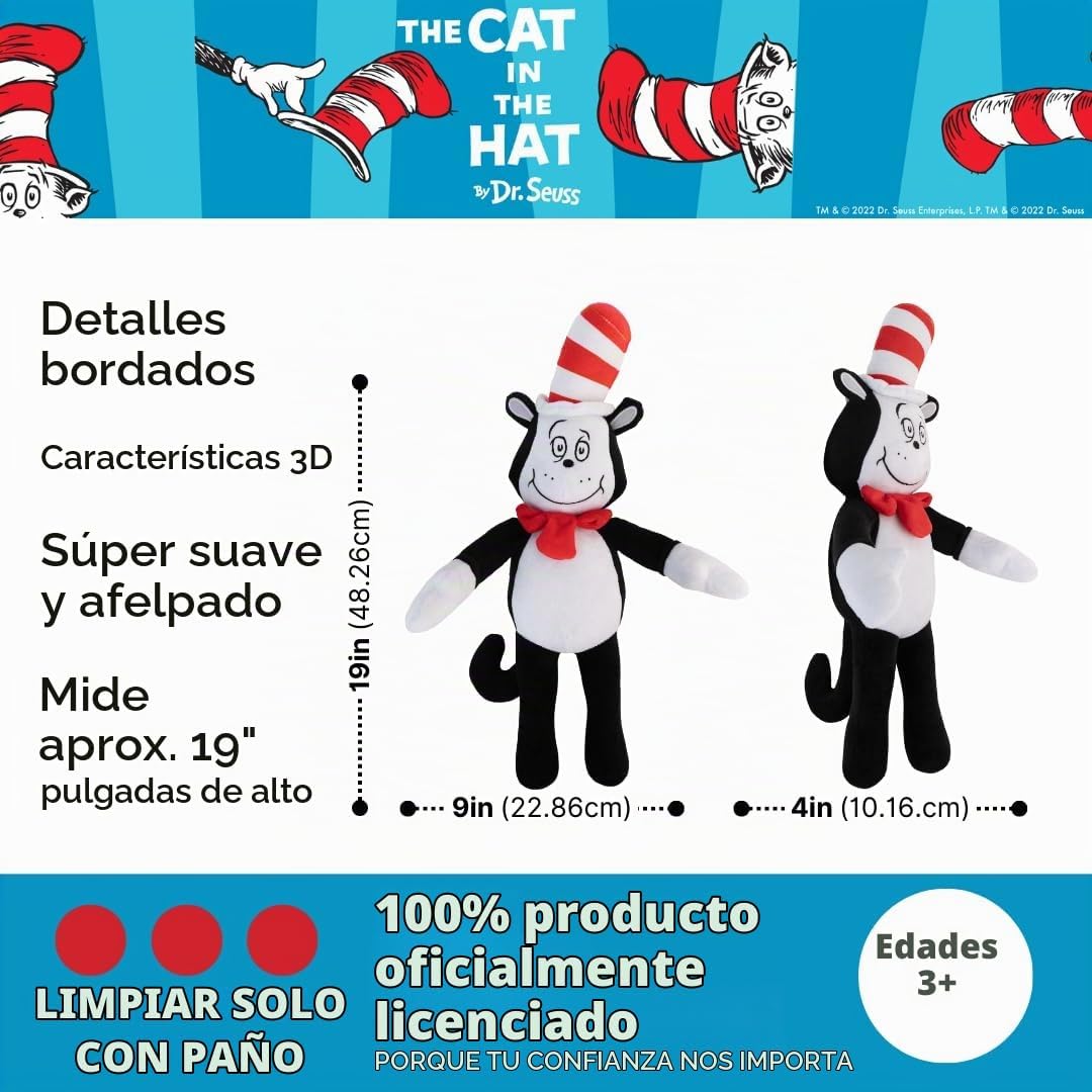 Dr Seuss Cat in The Hat - Ropa de cama para niños, muy suave, almoh...