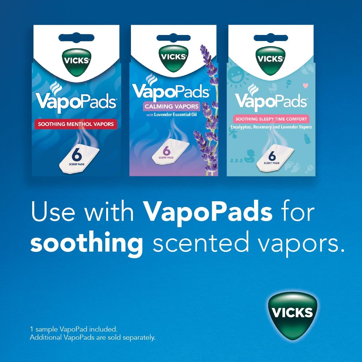 Vicks Vaporizador Avanzado de Vapores Calmantes Sin Agua con Luz No...