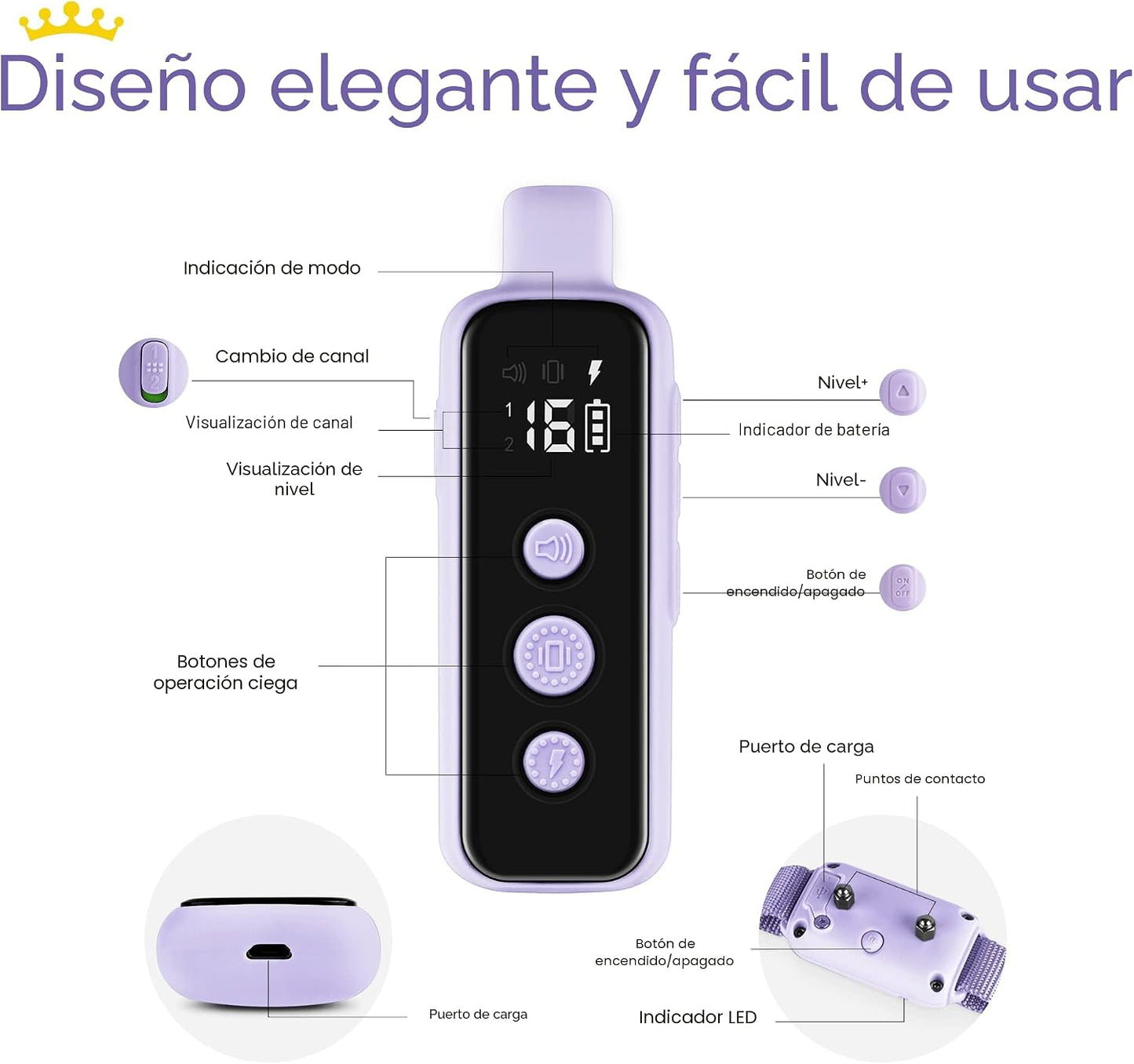Bousnic Collar de entrenamiento para perros con descarga eléctrica...