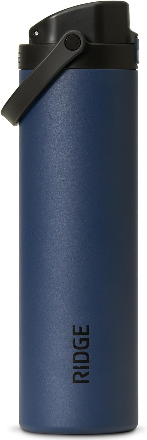 Ridge - Botella de agua de 24 onzas, doble pared, acero inoxidable...