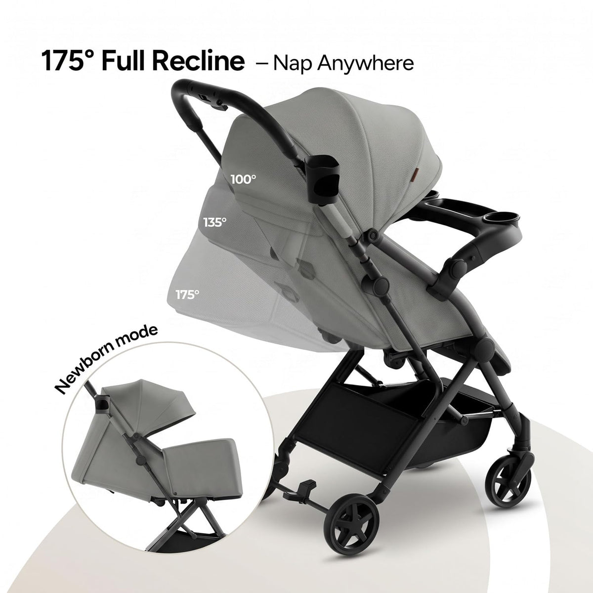 Mompush Lithe V2 Cochecito de Viaje Ligero, Cochecito de Bebé Compa...