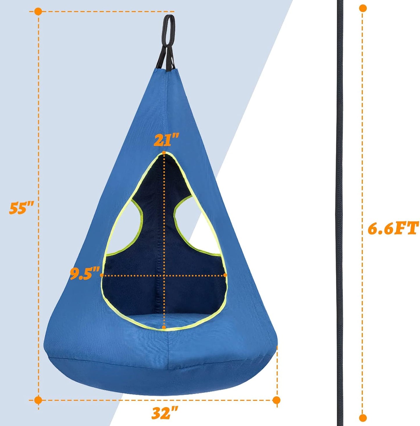 Silla Columpio Nido para Niños, Silla Hamaca Colgante Silla Columpi...