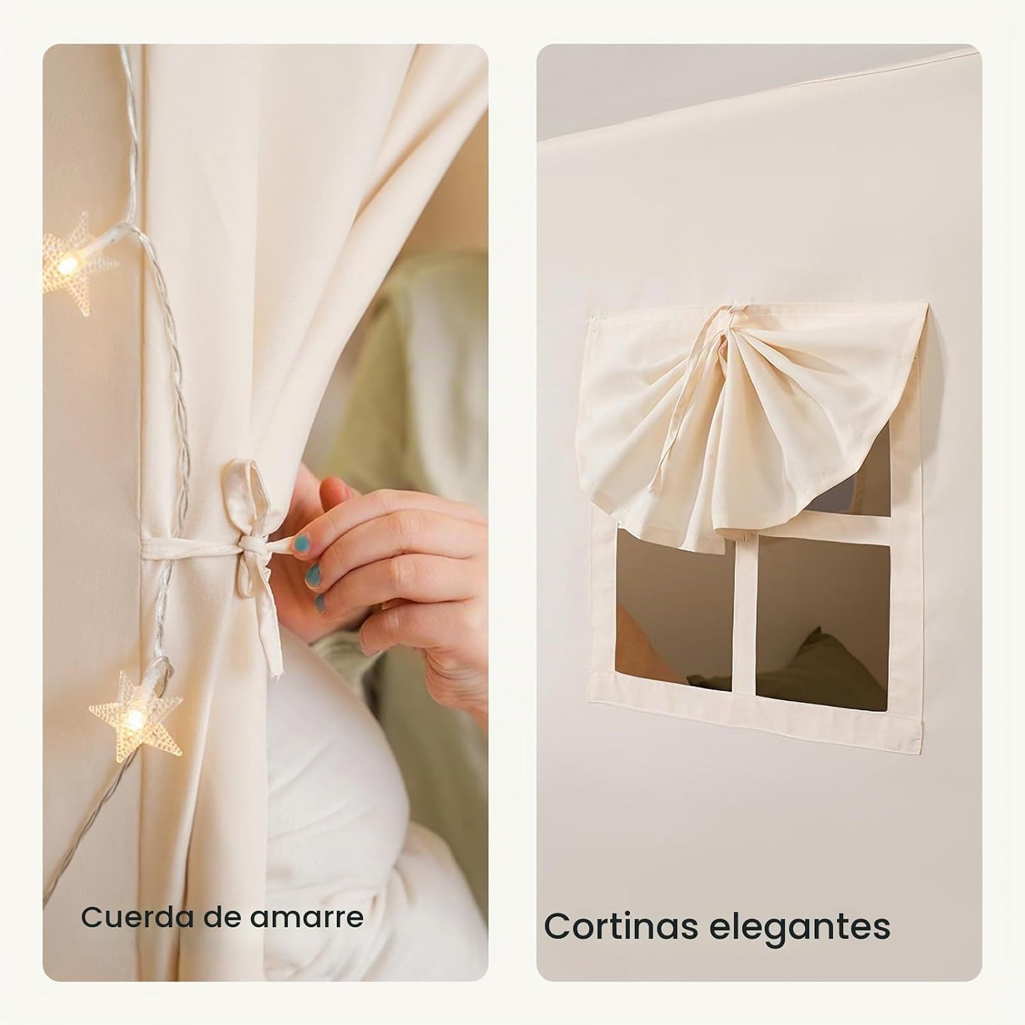 Tienda de campaña para niños Tiny Land con tapete y luces de estrel...