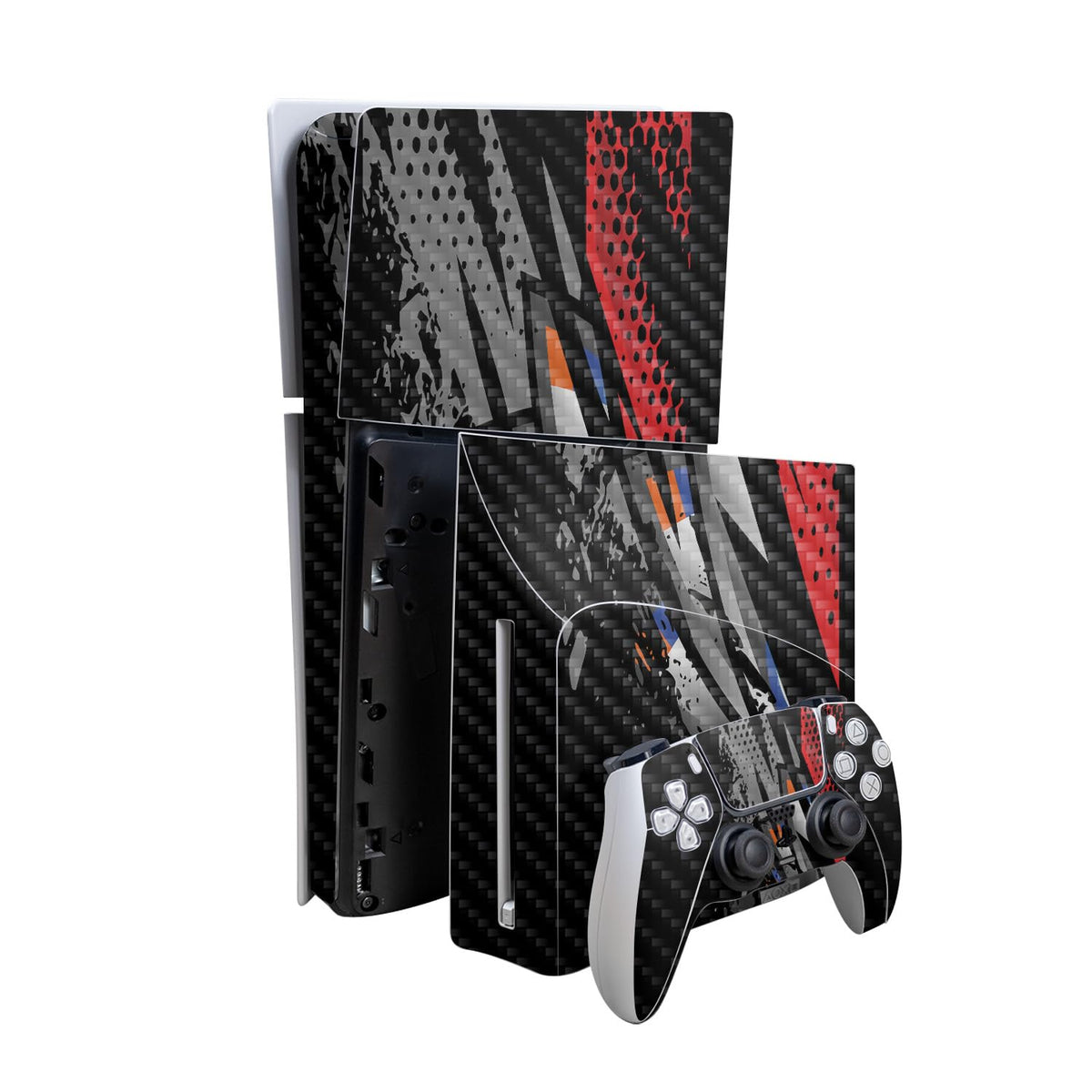 MightySkins - Funda de fibra de carbono compatible con PlayStation...
