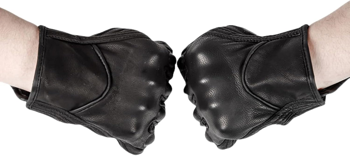 shamofeng Guantes de cuero para motocicleta con pantalla táctil de...
