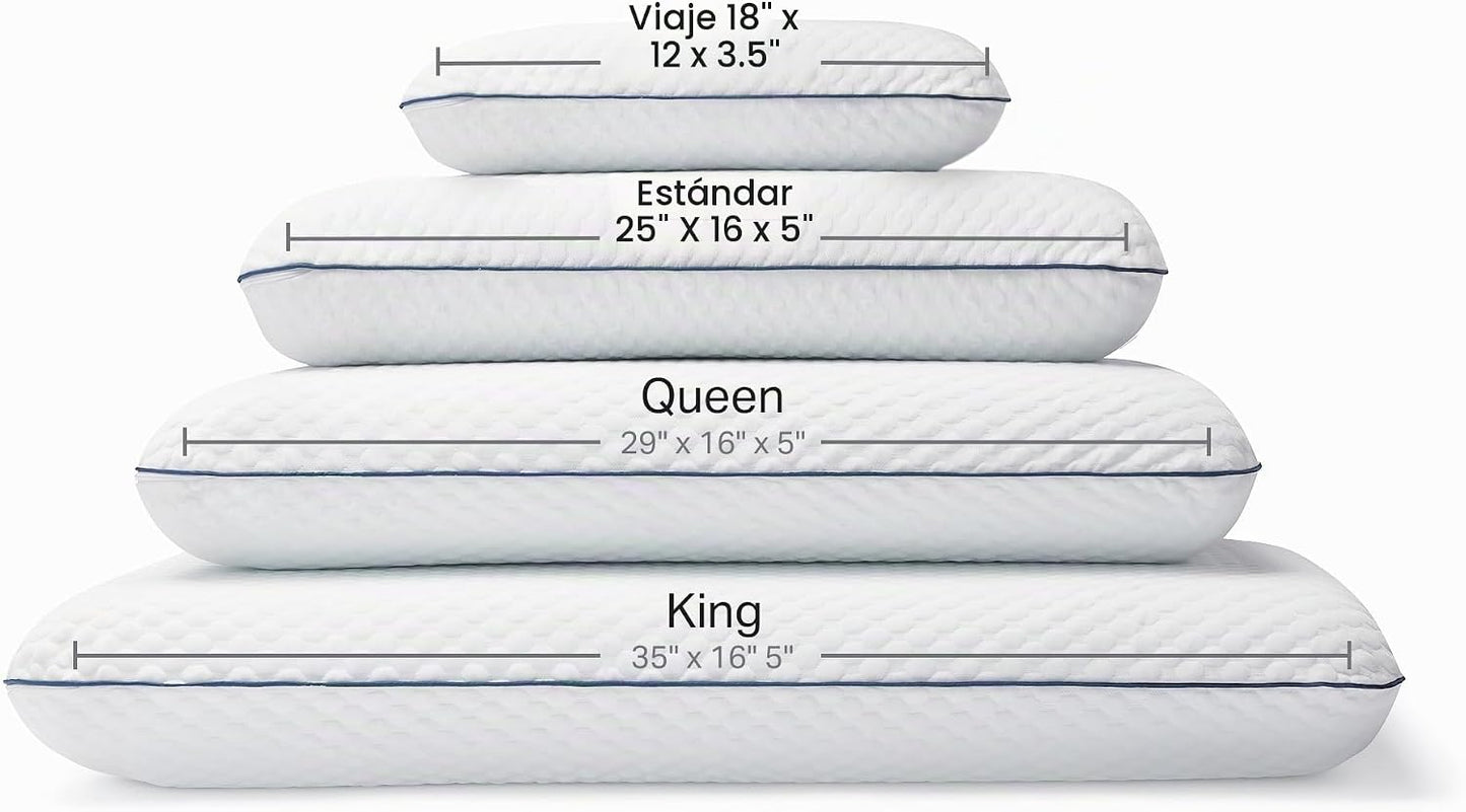 Almohada de espuma viscoelástica de gel ventilada Weekender. Funda...