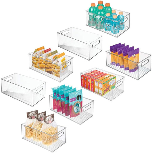 mDesign Contenedor organizador de almacenamiento de cocina de plást...