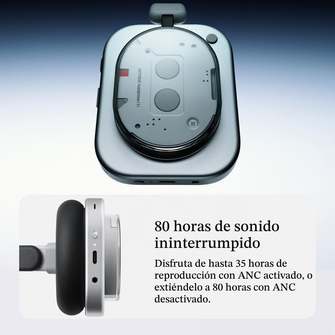 Nothing Auriculares (1) Auriculares híbridos con cancelación activa...