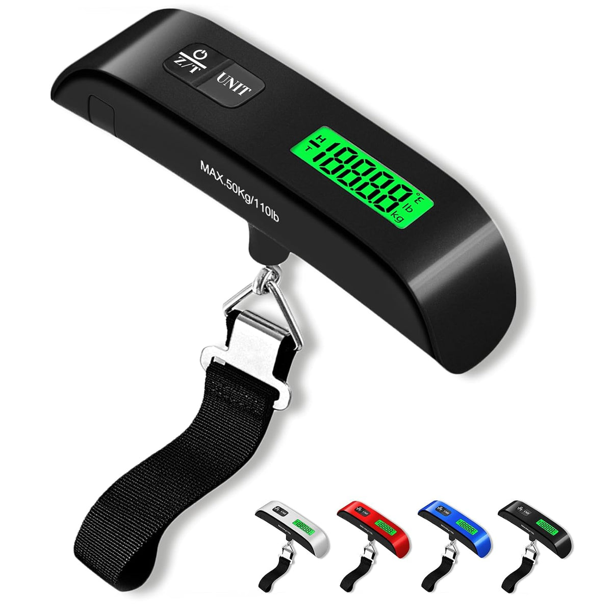Báscula de equipaje, báscula de peso de equipaje de 110 lb con 4 fu...