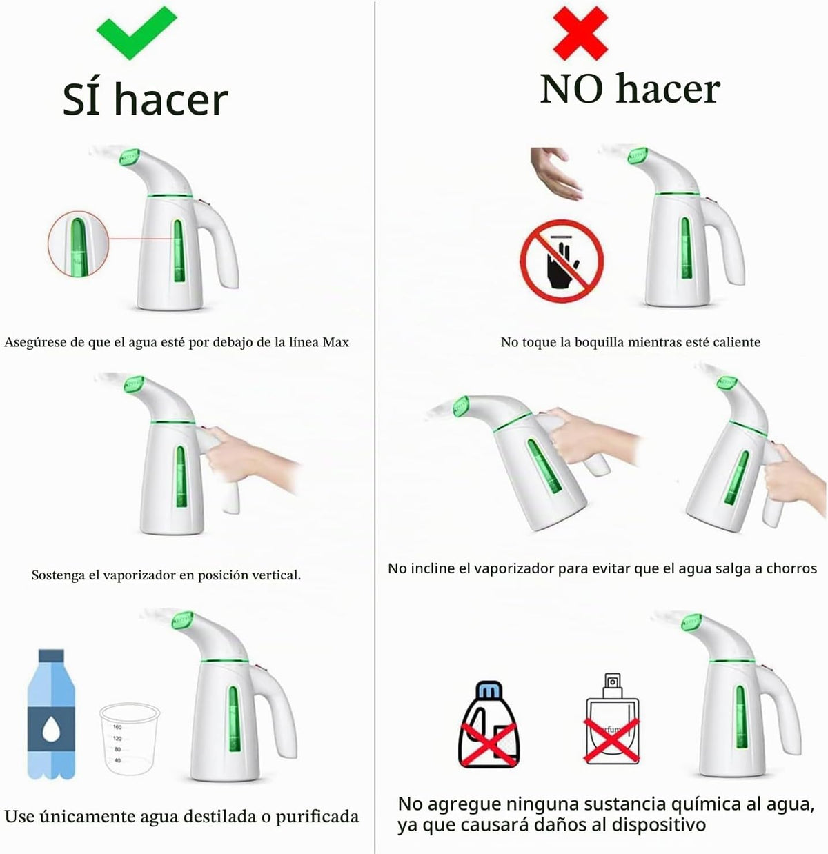 OGHom Vaporizador portátil para ropa, vaporizador portátil para rop...