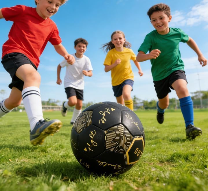 Balón de fútbol sin costuras tamaño 4\/5, termoadherido para entren...