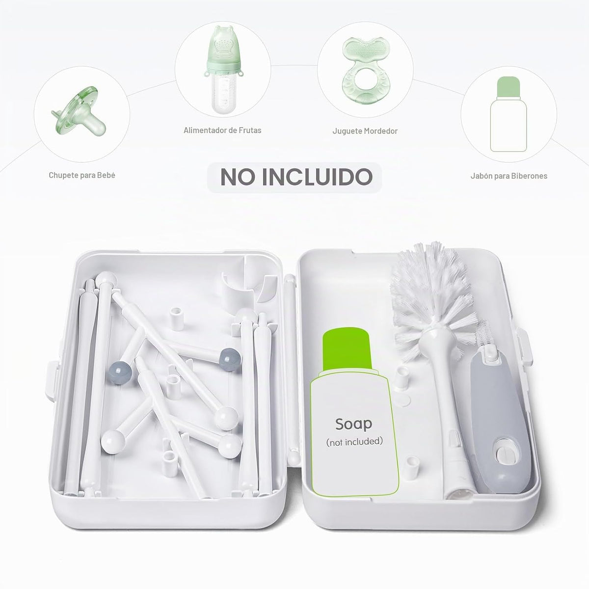 Estante para secar biberones de viaje Termichy, tamaño compacto con...