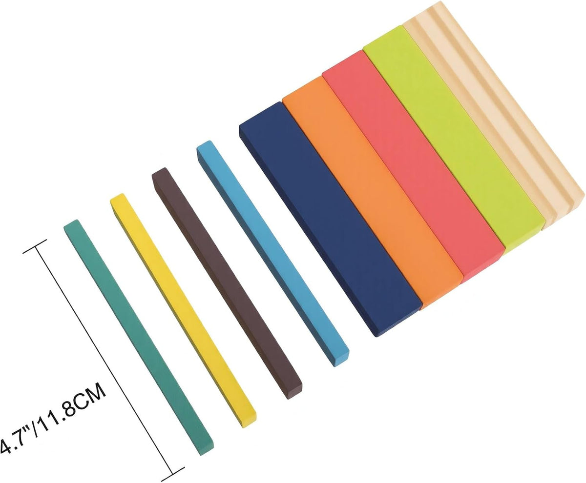 Kit de 300 tablones de construcción de madera arcoíris premium, jue...