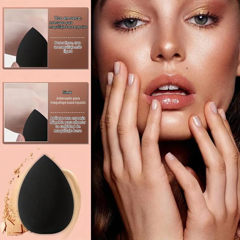 HGHDBT Juego de 57 brochas de maquillaje negras profesionales con e...