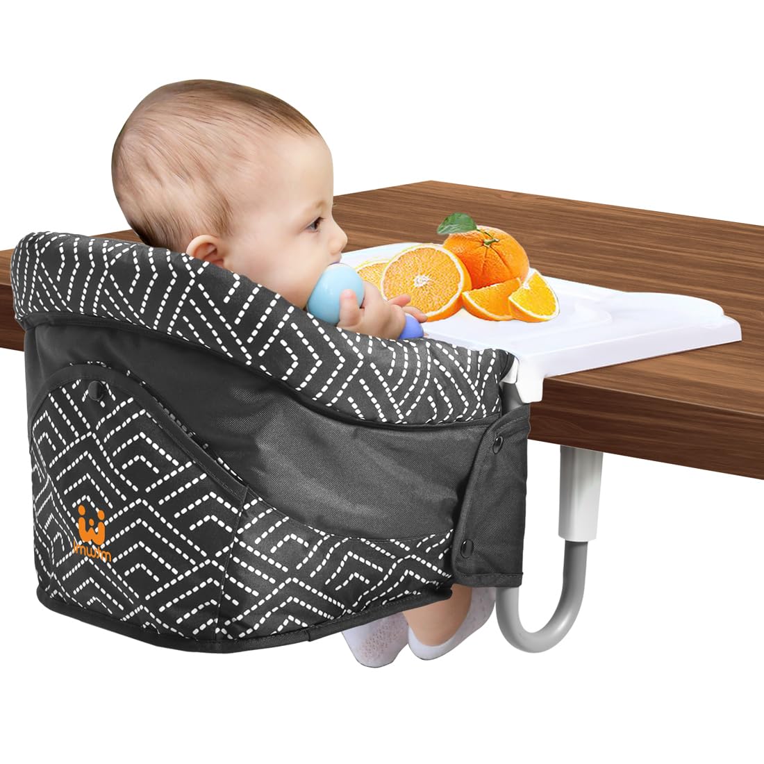 MTWML Silla alta de gancho con bandeja, silla alta portátil para be...