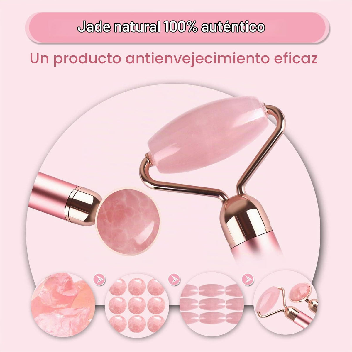 ZS ZESHIN Rodillo masajeador facial de jade vibratorio 2 en 1, rodi...
