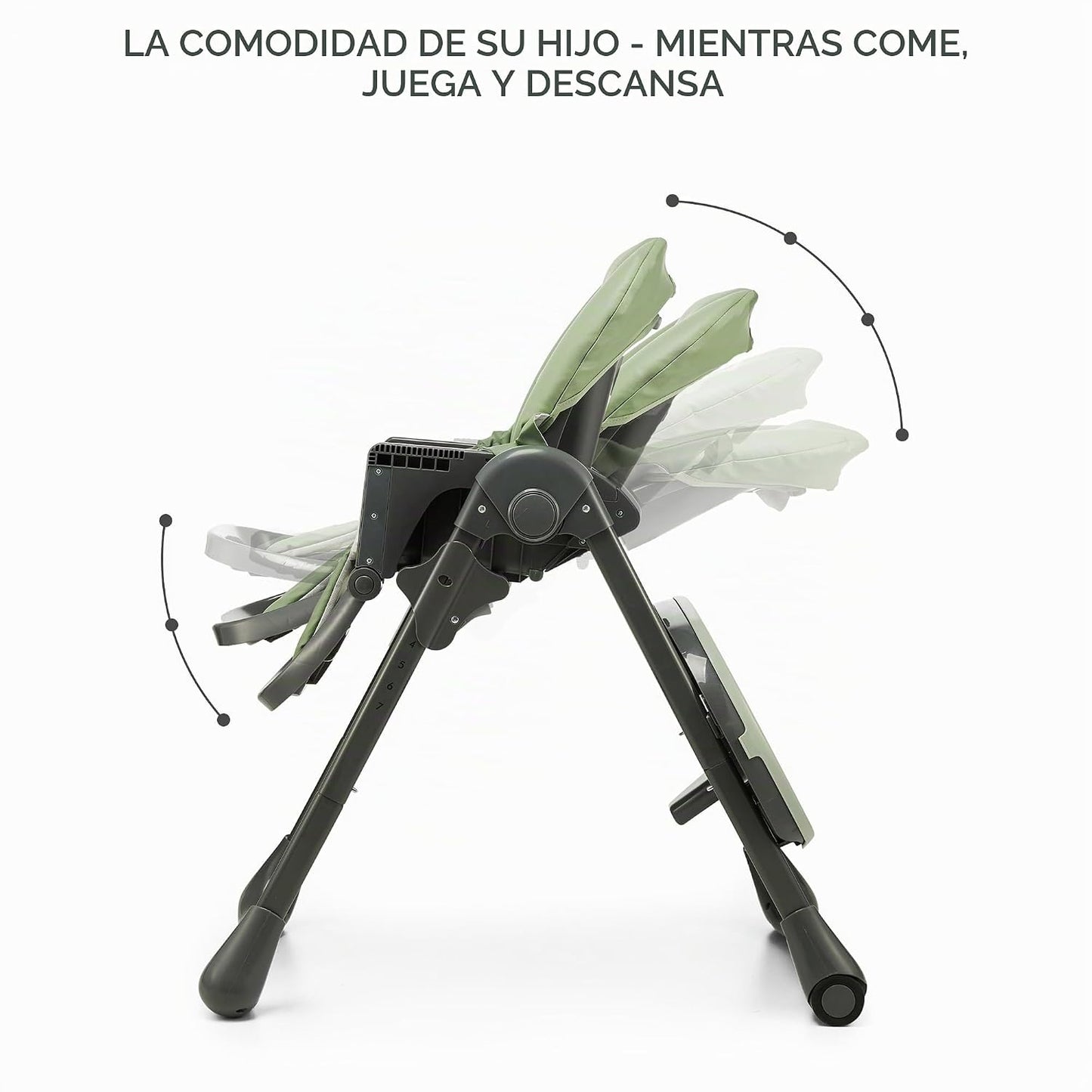 Kinderkraft Tummie, Silla alta 2 en 1, silla de bebé, ergonómica, c...