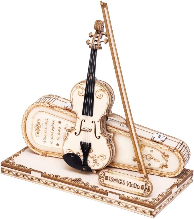 ROKR Rompecabezas 3D de Madera para Adultos Violín, Kit de Modelo d...