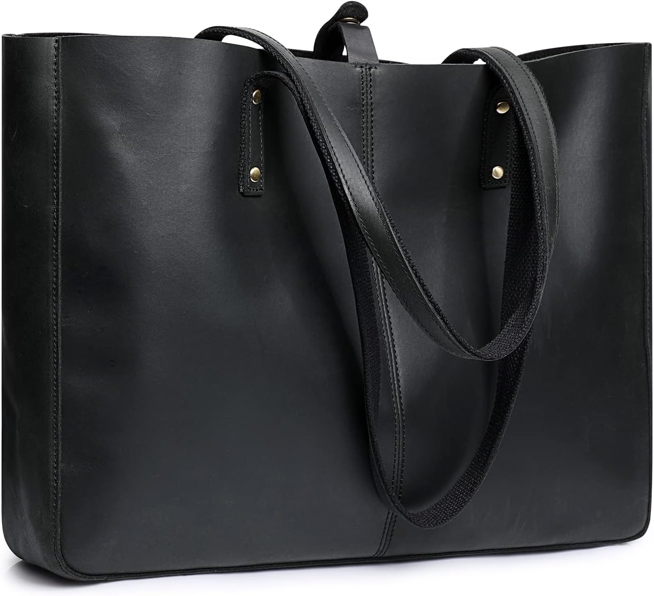 S-ZONE Bolso de hombro de piel auténtica para mujer, bolso de mano...