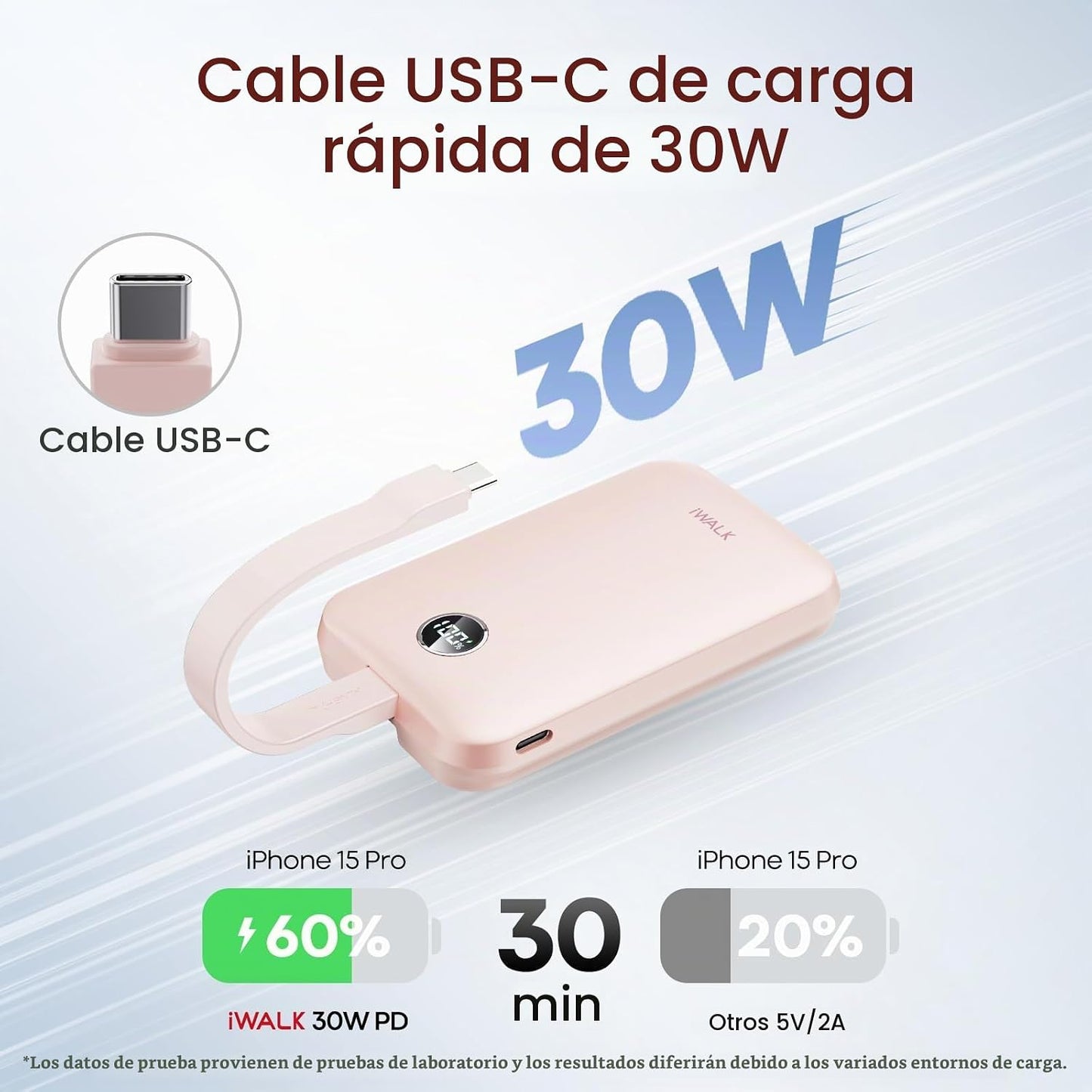iWALK Banco de energía magnético de 10000 mAh, cargador portátil in...