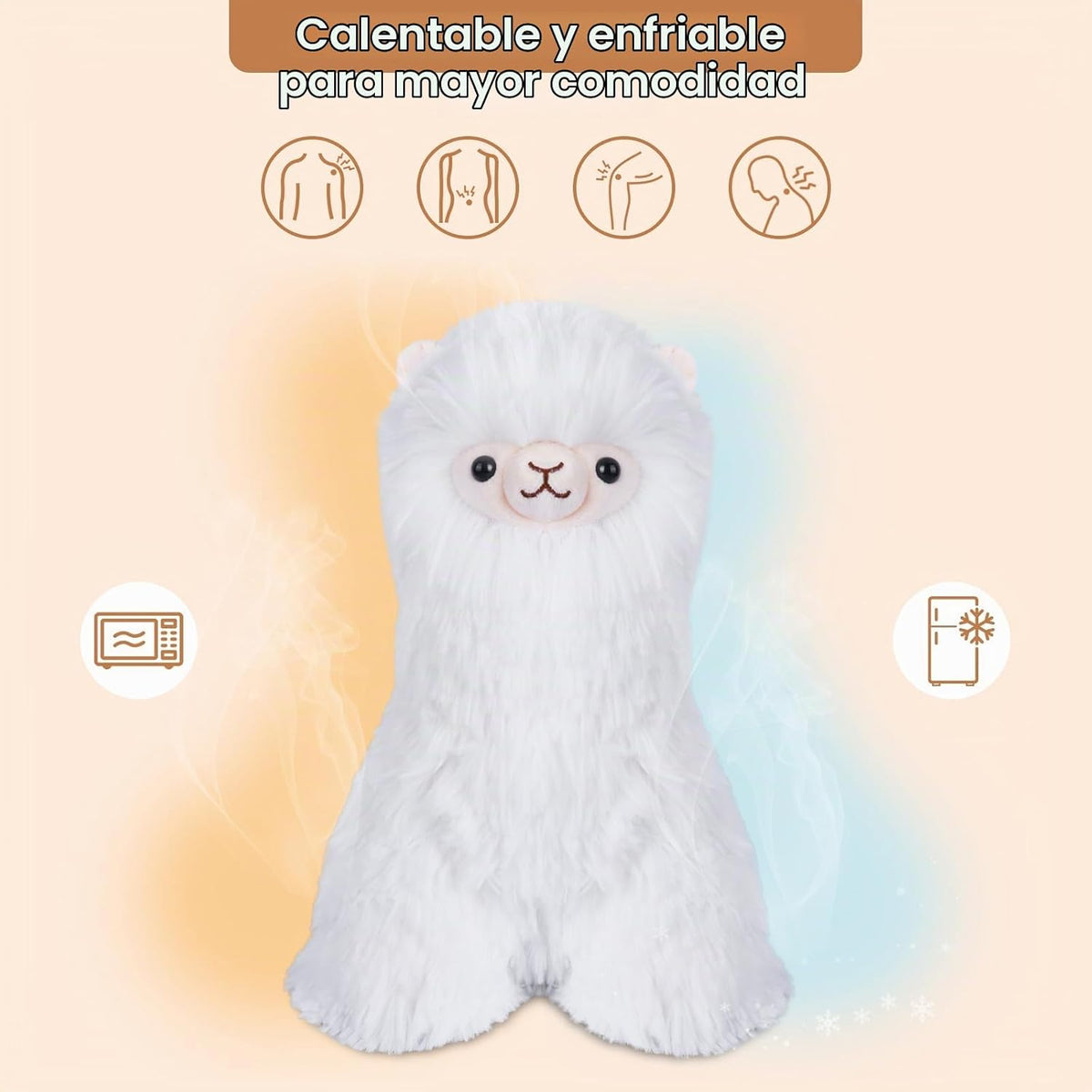 SuzziPals - Animales de peluche de llama, almohadillas térmicas par...