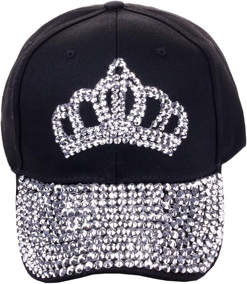 Gorra de béisbol ajustable para mujer, con diamantes de imitación b...