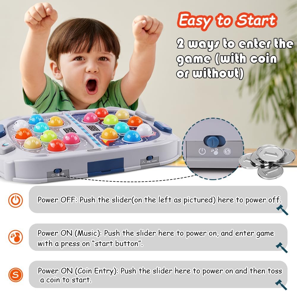 Juego de Golpear Topos para niños pequeños, juguetes para niños y n...