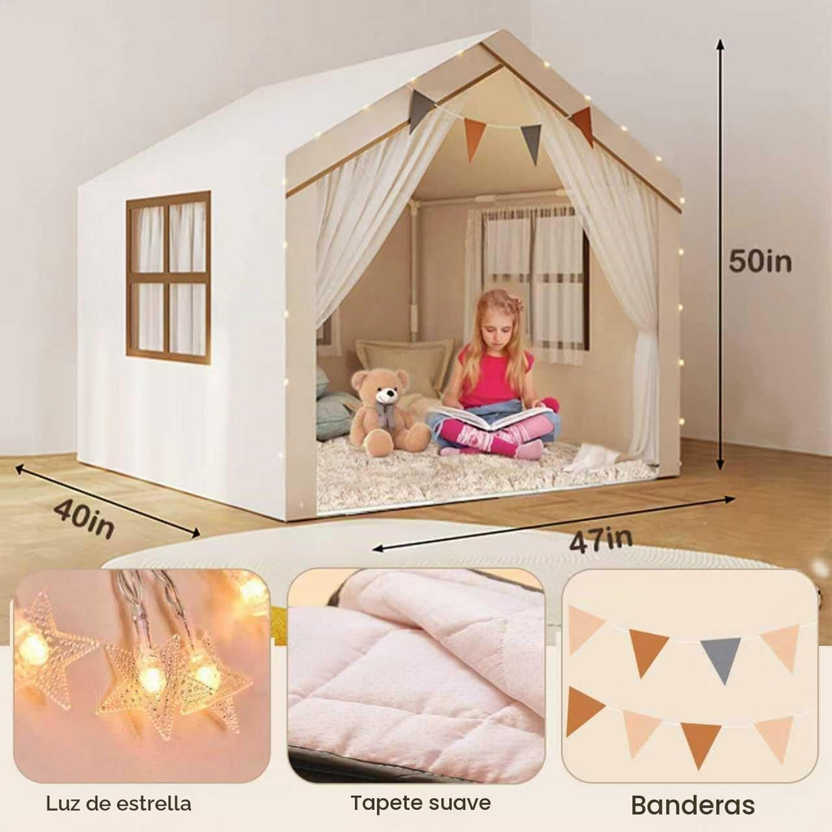 Tienda de campaña para niños, tienda de campaña grande para niños c...