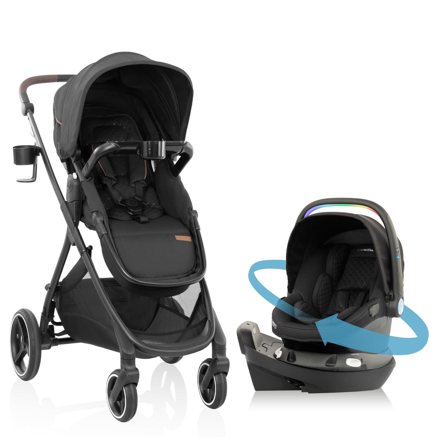 Evenflo Shyft Intuiti+ Sistema de viaje con asiento giratorio Revol...