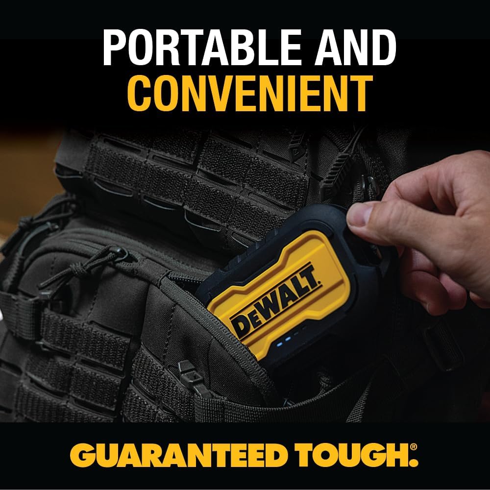DEWALT Cargador portátil resistente, banco de energía, sitio de tra...
