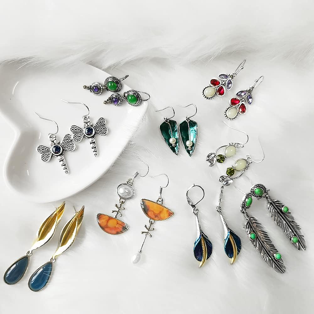 12 Pares de Aretes Colgantes de Cristal Drusa en Forma de Lágrima p...