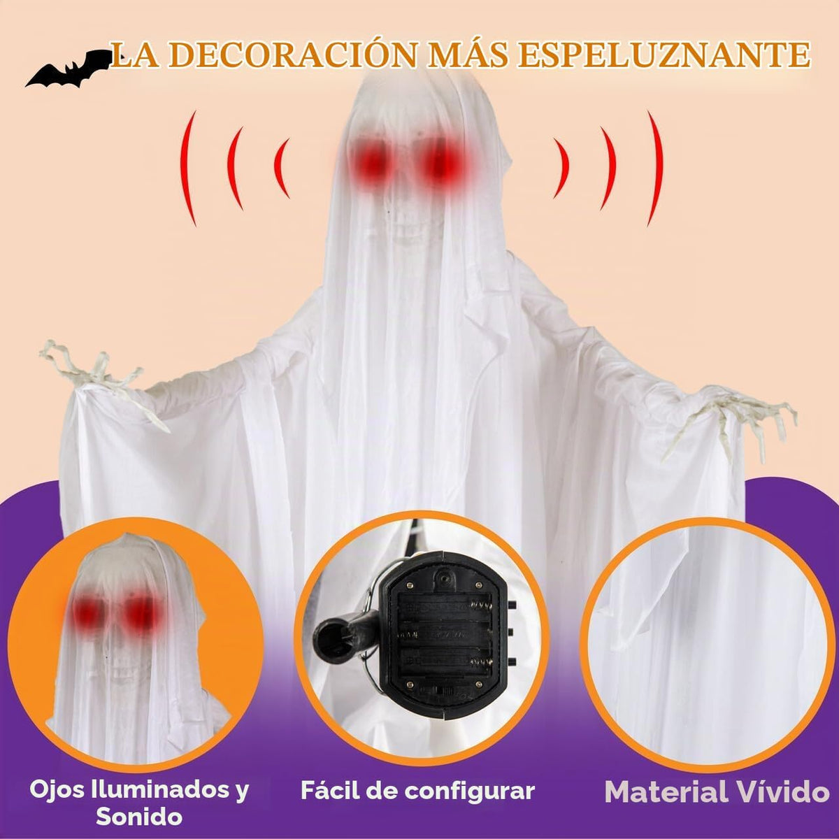 JOYIN - Decoraciones de Halloween de 67 pulgadas para exteriores, d...