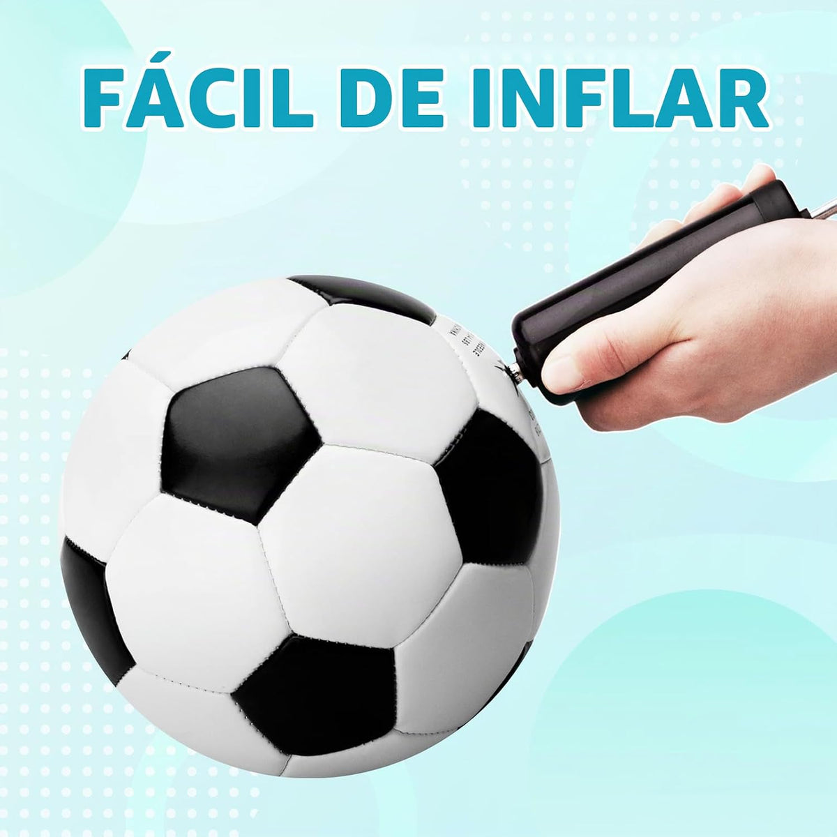 Balón de fútbol tamaño 4, tamaño 3, tamaño 2 con bomba desinflada,...