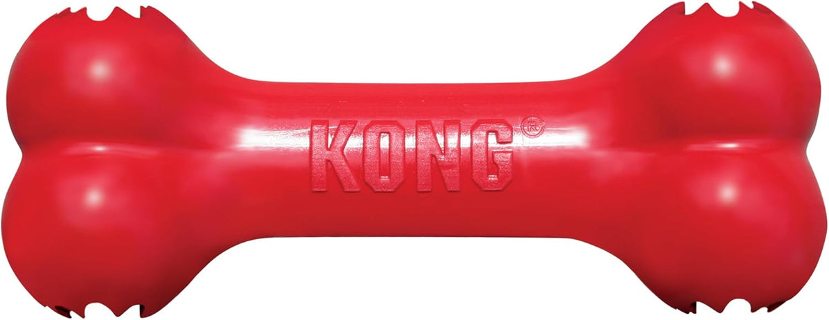 KONG Goodie Bone - Hueso de perro clásico de goma natural duradero,...