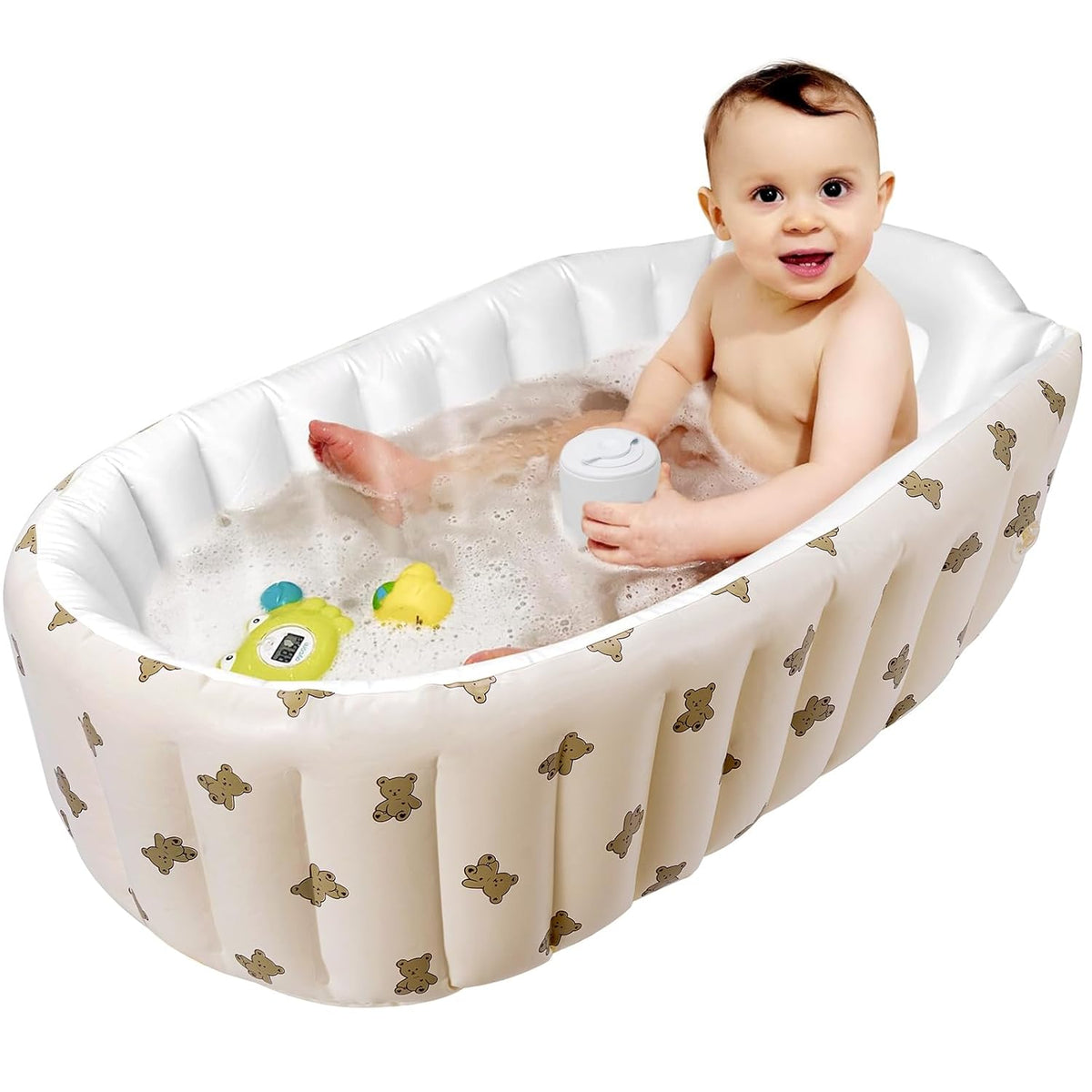 Mink Bañera para recién nacidos a niños pequeños, bañera inflable p...