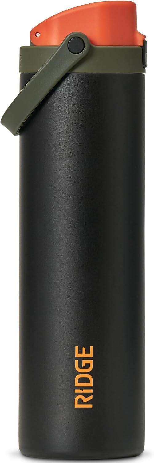Ridge - Botella de agua de 24 onzas, doble pared, acero inoxidable...