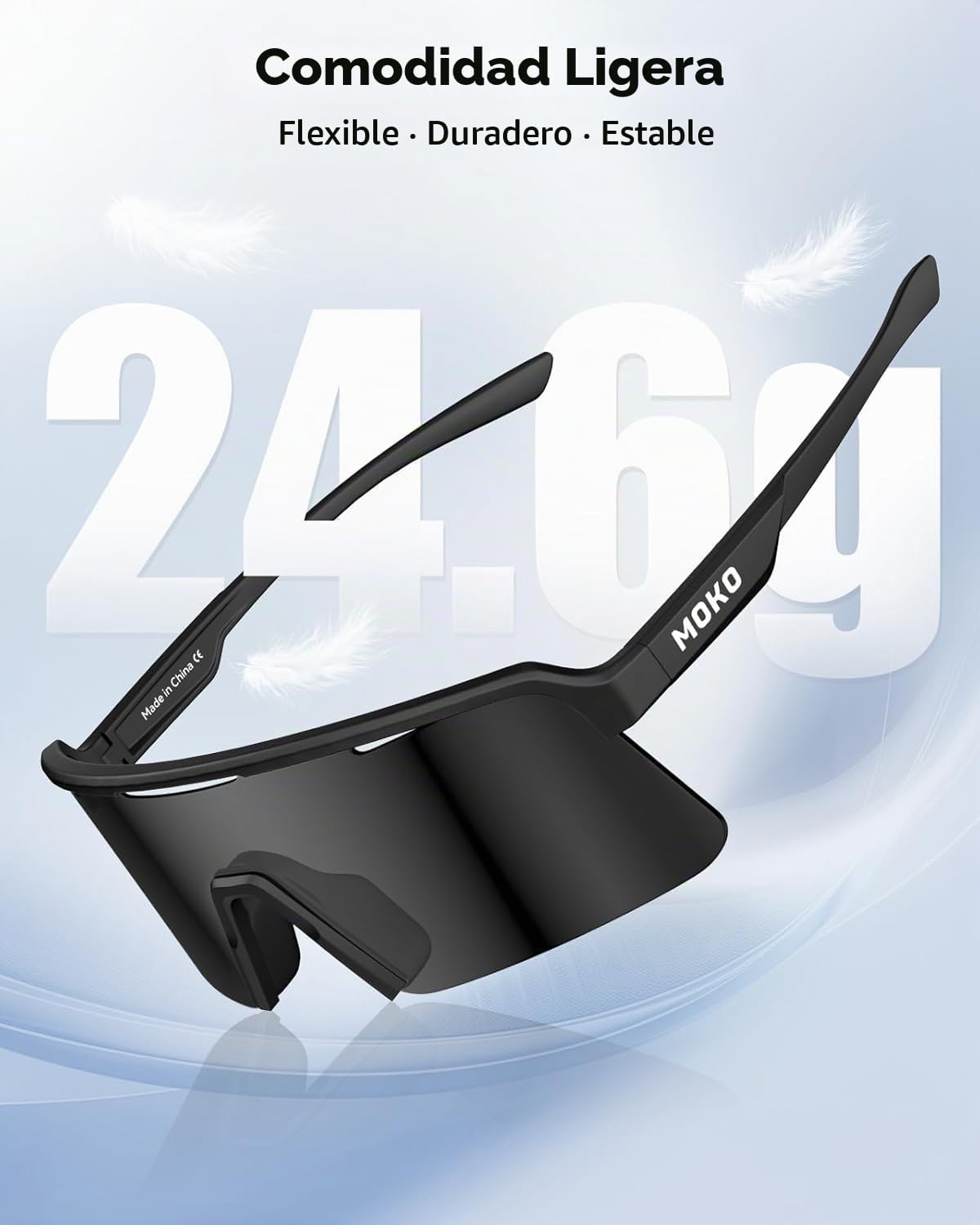 MoKo Gafas de sol polarizadas para correr para hombres y mujeres, u...