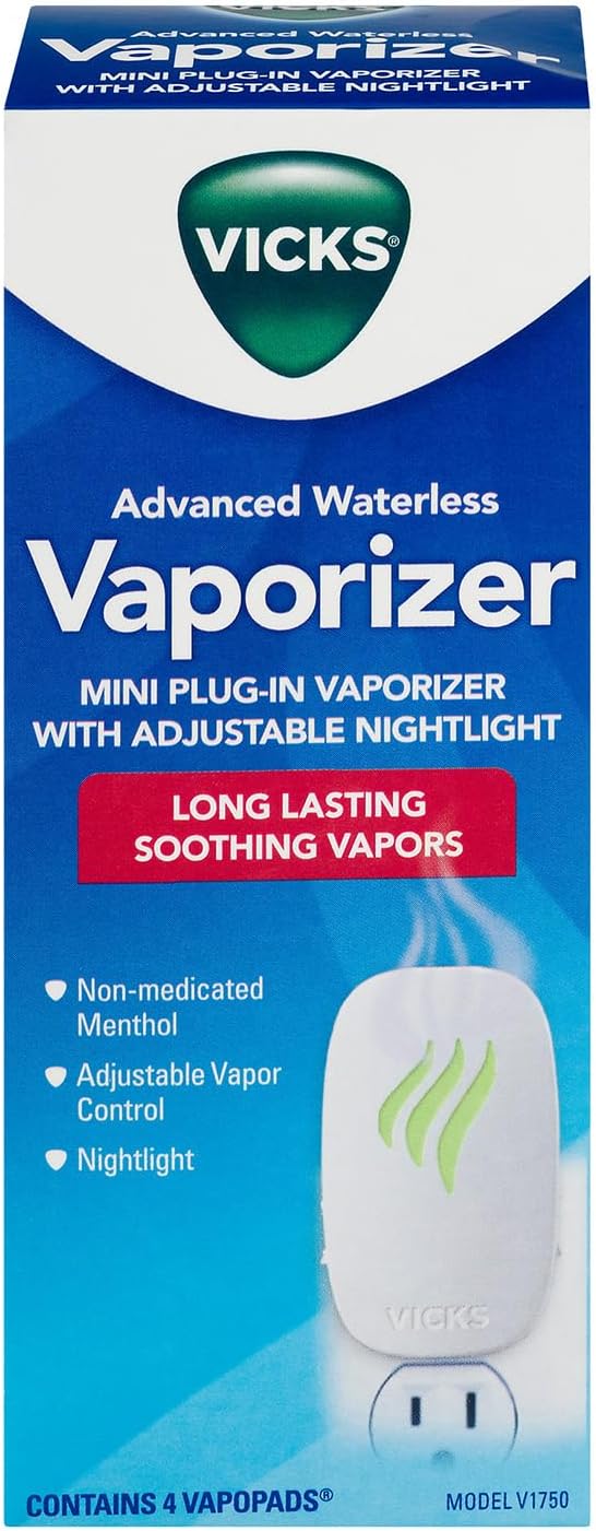 Vicks Vaporizador Avanzado de Vapores Calmantes Sin Agua con Luz No...