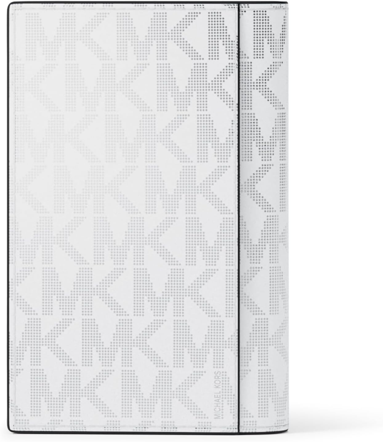 Michael Kors Hudson - Estuche plegable para tarjetas, lámina blanca