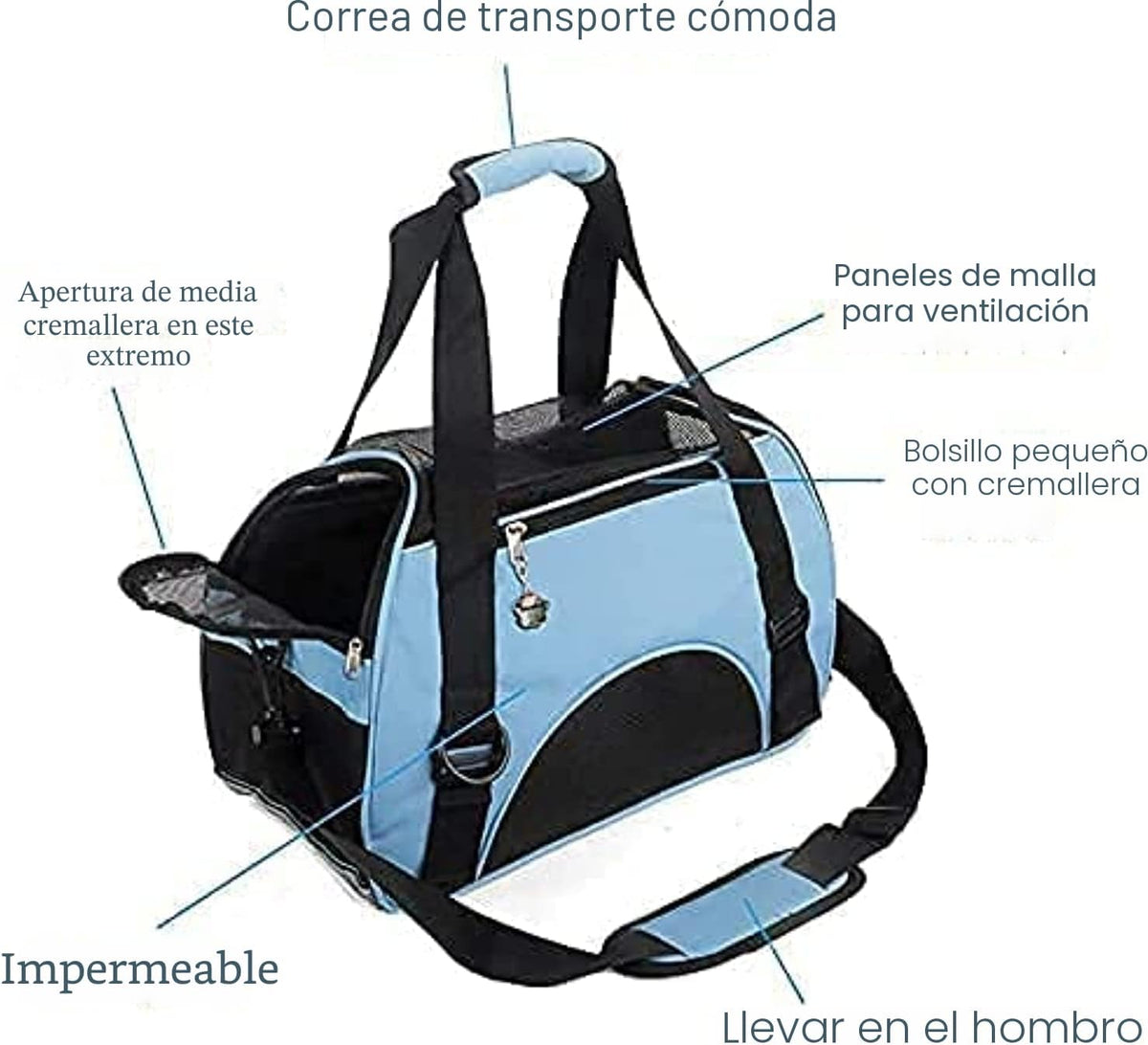 ZaneSun Transportador para gatos, transportador de viaje para masco...