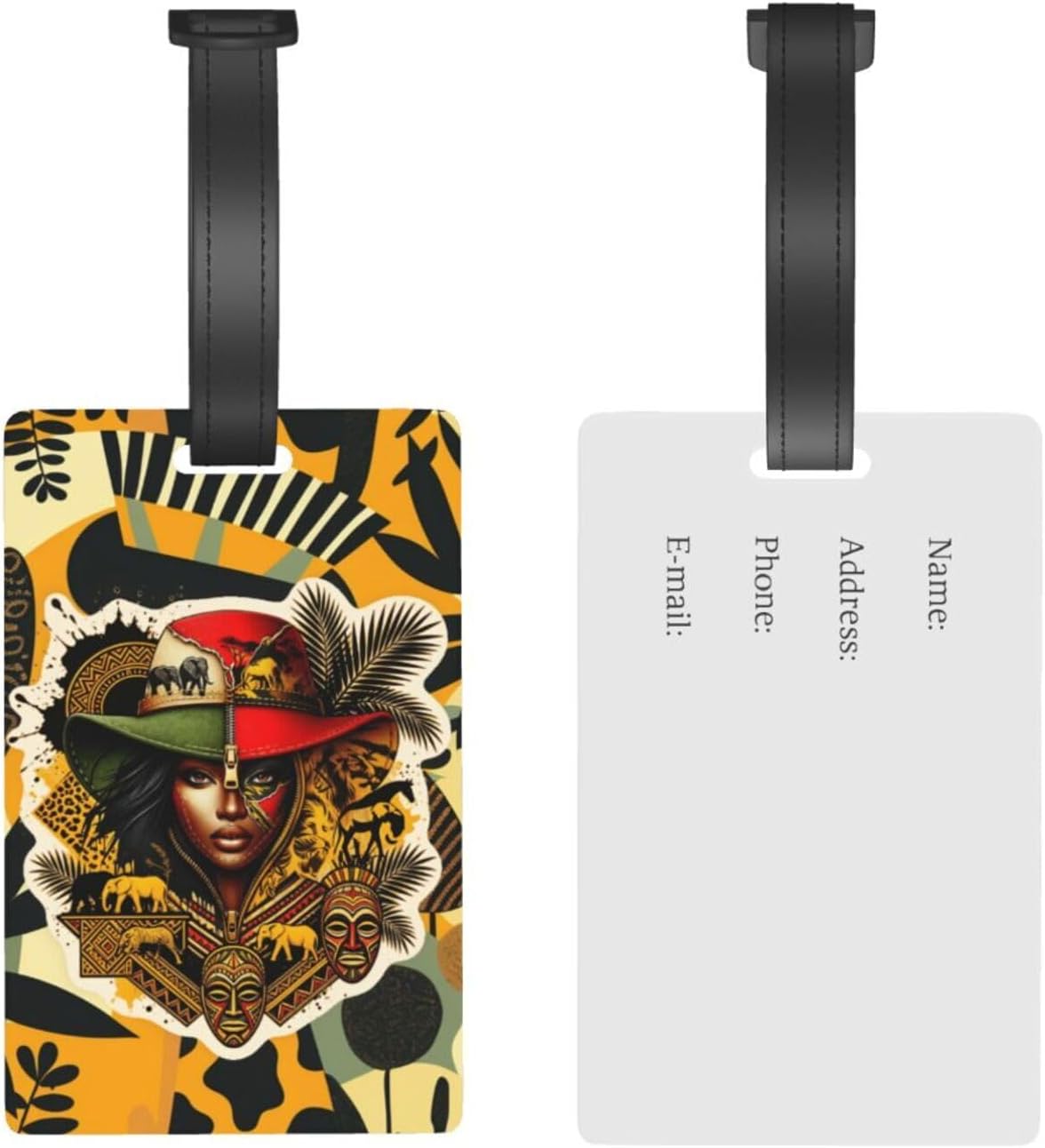 Hepmant Protector de maleta de viaje para mujer afroamericana, elás...