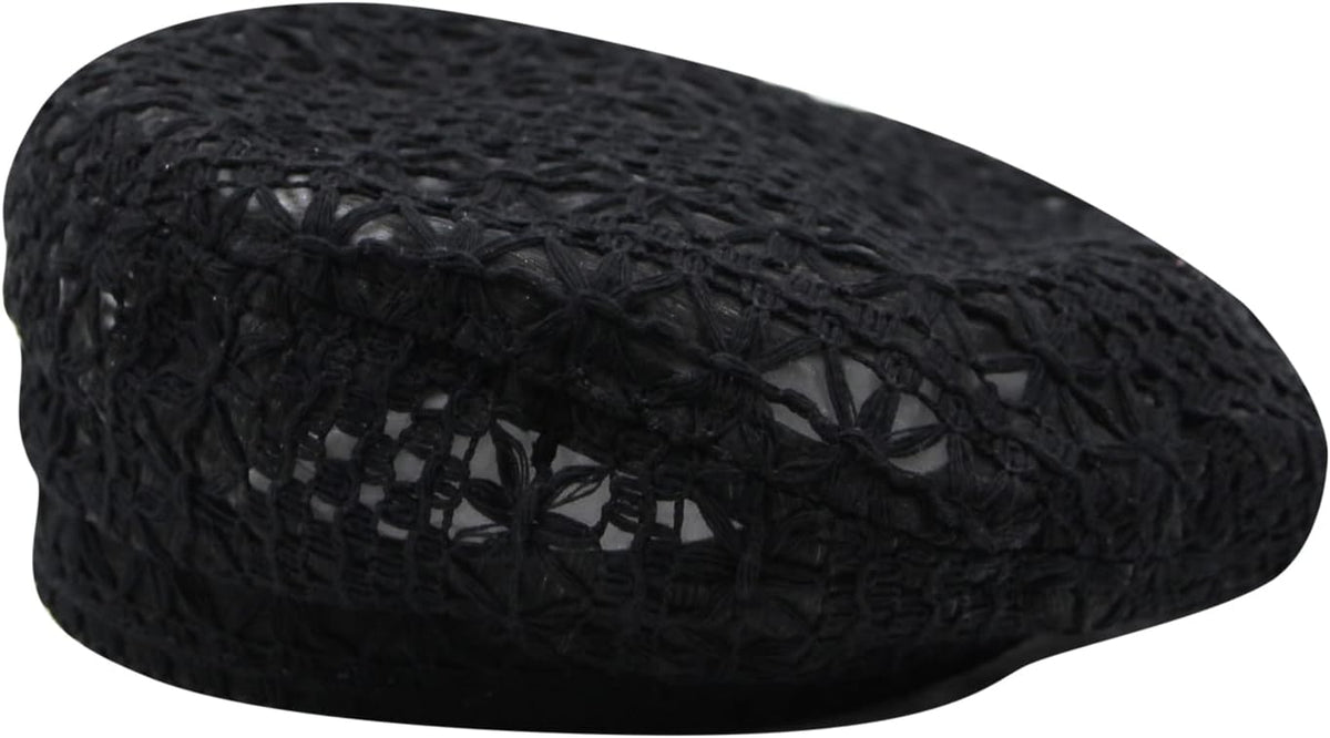 MOSSTYUS Boina ligera de encaje para mujer, diseño floral, transpir...