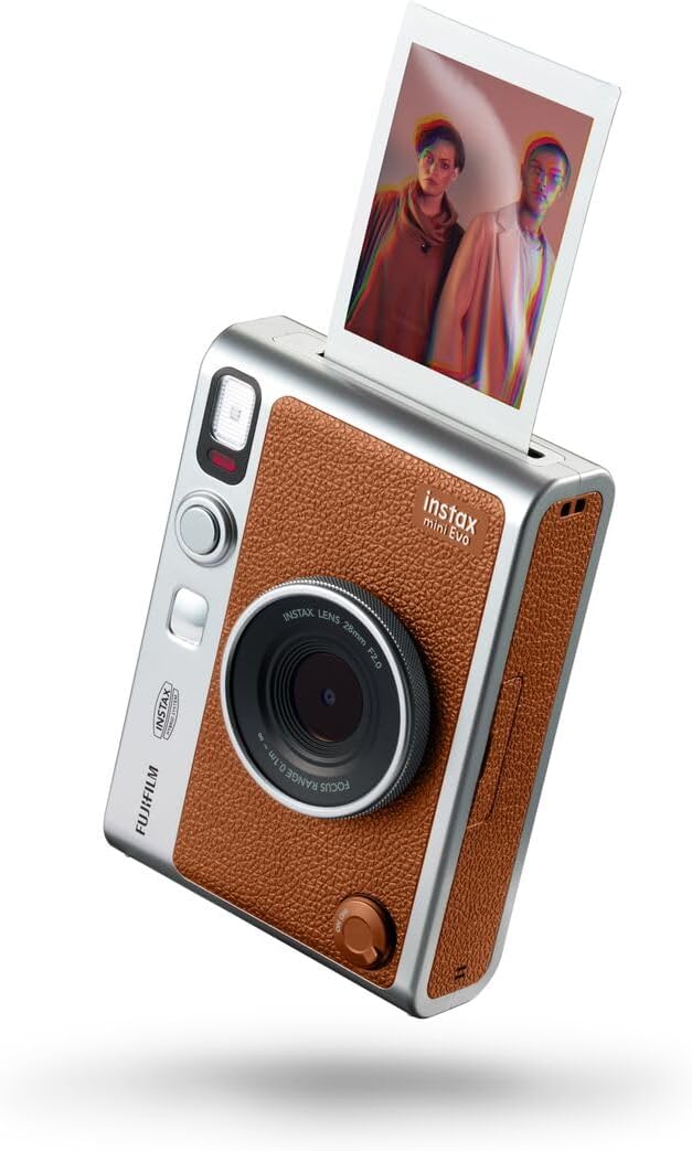 Fujifilm Cámara instantánea Instax Mini EVO híbrida marrón | Pelícu...