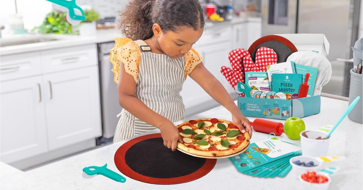Tovla Jr. Kit de cocina de pizza real definitivo para niños, divert...
