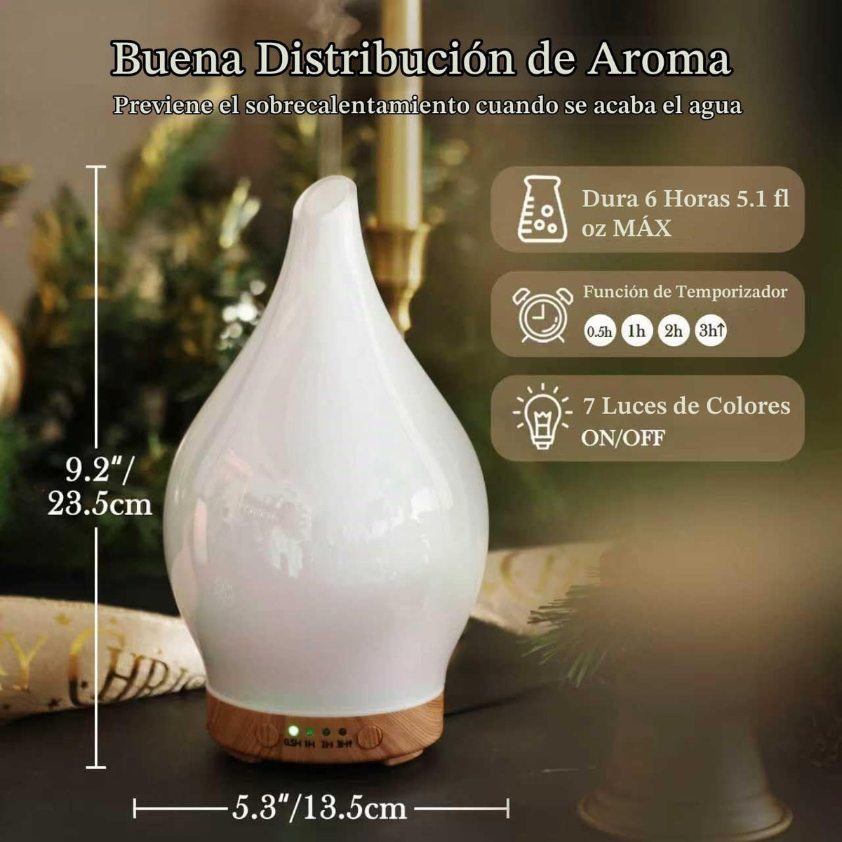 Porseme Difusor de aceite esencial de 150 ml, difusor de aroma de v...