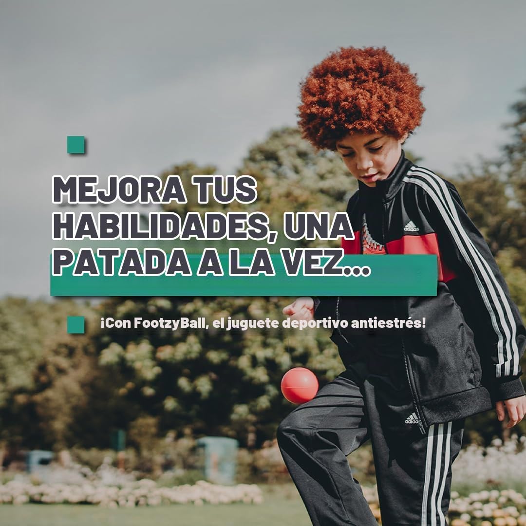 Blue Orange FootzyBall - Pelota retráctil de estilo libre, para niñ...
